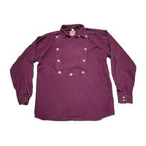 VTG WAH MAKER Shirt Frontier Clothing Small long sleeve bib shirt Mens
